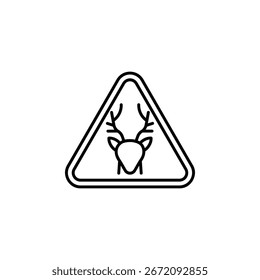 Hirschzeichen, Vektorsymbol. Abenteuer-Symbollinienstil. perfekte Verwendung für Logo, Präsentation, Website und mehr. moderne Icon Design Outline Stil
