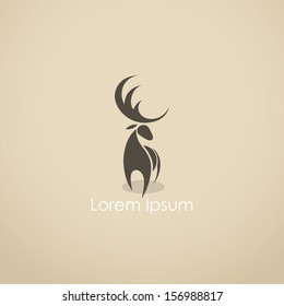 Deer sign - vector illustration