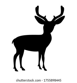 Deer sihouette vector design illustration