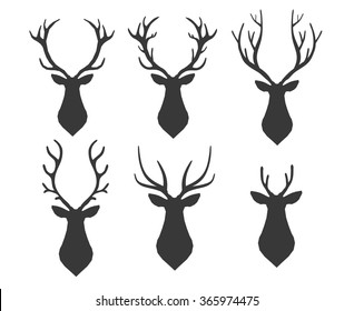 deer silhoettes horns