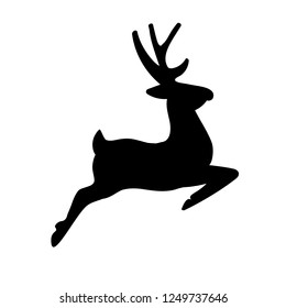 deer silhouette Christmas or new year