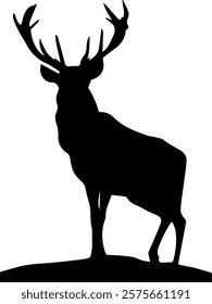 Deer silhouette clipart vector deer 