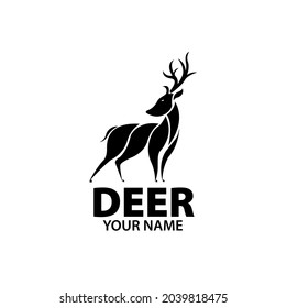 Deer Silhouette Design Illustration Logo Vector Stock Vector (Royalty ...