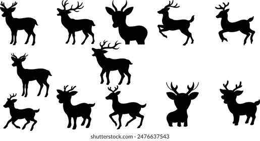 Deer silhouette designs , animal vector design