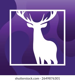 Hirsch Silhouette geometrischen Hintergrund mit abstrakten Stil Vektorgrafik