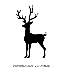 deer silhouette, good for use in templates