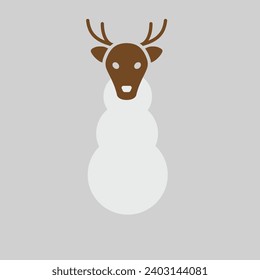 Deer silhouette icon. Vector illustration