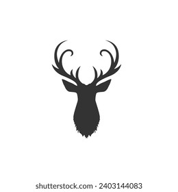 Deer silhouette icon. Vector illustration