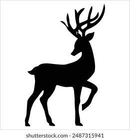 Deer  silhouette icon, vector illustration design 