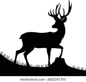 Deer silhouette icon, vector illustration design