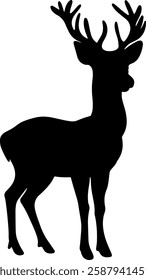 Deer silhouette illustration vector design.