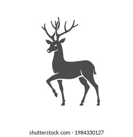 deer silhouette isolated on white background