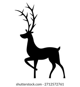 Silhueta de veado ilustração vetorial isolada.