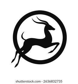 Deer silhouette, deer in jungle silhouette