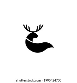 Deer silhouette logo design idea