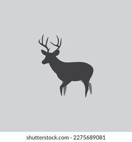 deer silhouette logo with minimalistic design.