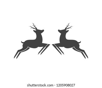 Deer silhouette logo vector