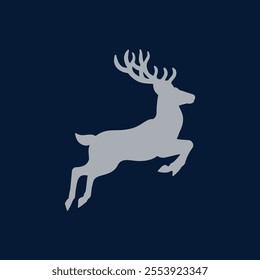 Deer silhouette. Suitable for poster designs and Christmas celebrations