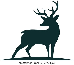 Deer silhouette vector for any purpose