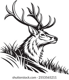 deer silhouette vector art design