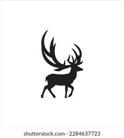 A deer silhouette vector art work.