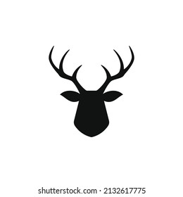 diseño vectorial de silueta de ciervo para icono de logotipo