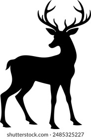 deer silhouette vector design with a white background