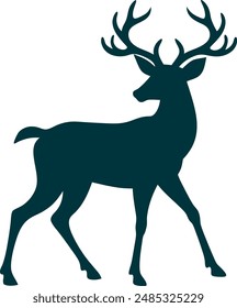 deer silhouette vector design with a white background