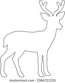 deer silhouette vector design with a white background