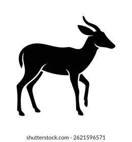 deer silhouette vector. silhouette icon. 
