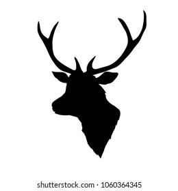 deer silhouette, vector, illustration