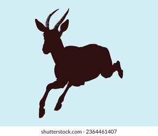 Deer silhouette vector. Deer vector illustration.