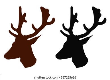 deer silhouette, vector illustration