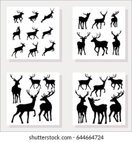 deer silhouette , vector, illustration