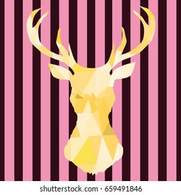 deer silhouette, vector, illustration