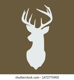 Deer silhouette vector illustration. Deer design logo vector