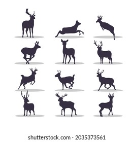 Deer silhouette vector illustration design