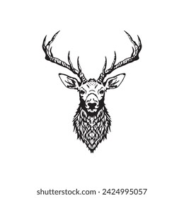 Deer silhouette vector illustration design.
