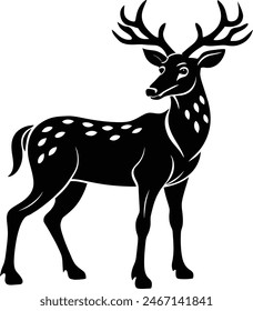 Deer Silhouette Vektorillustration Design