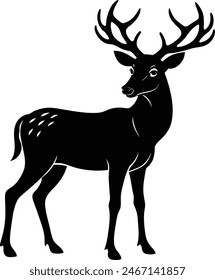 Deer Silhouette Vektorillustration Design