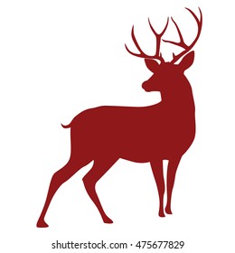Deer Silhouette Vector Illustration Icon