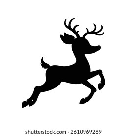deer silhouette  vector illustration, , jumping deer vector, deer jumping, deer, silhouette, vector,