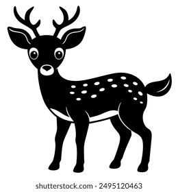       Deer silhouette vector illustration style.
