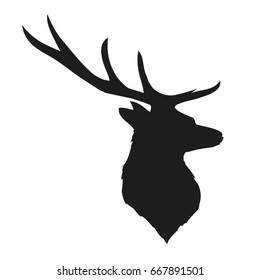 deer silhouette, vector, Illustrator