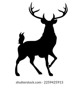 Deer silhouette vector isolated art