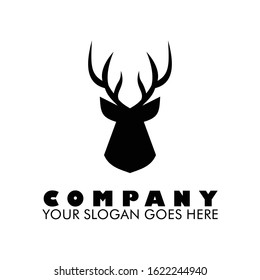 Deer Silhouette Vector Logo Illustration Stock Vector (Royalty Free ...