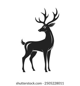 Deer silhouette vector style art illustration