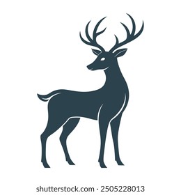Deer silhouette vector style art illustration