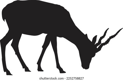 deer silhouette vector traced art