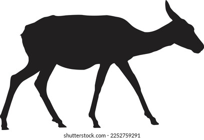deer silhouette vector traced art